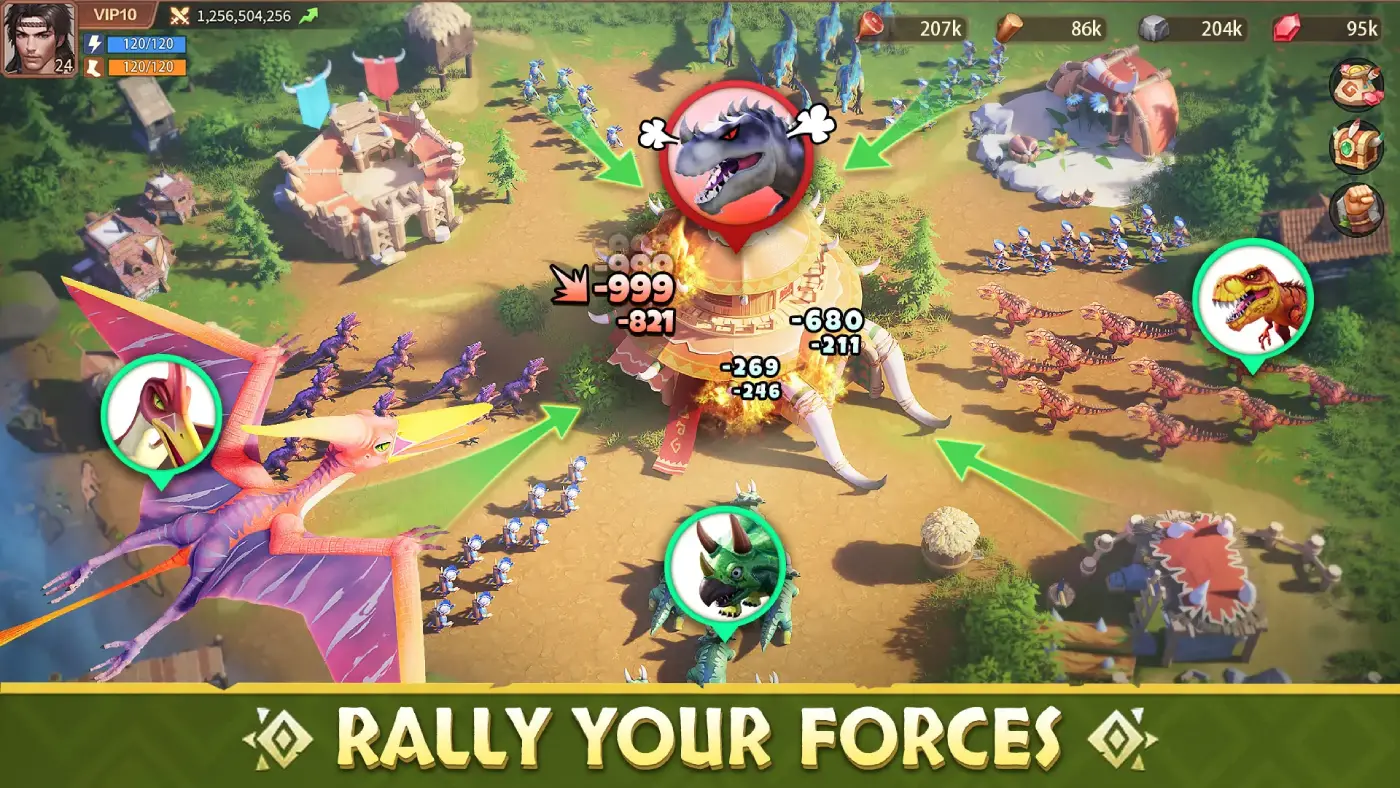 Primal Conquest：Dino Era 移动端SLG游戏 - 游戏截图