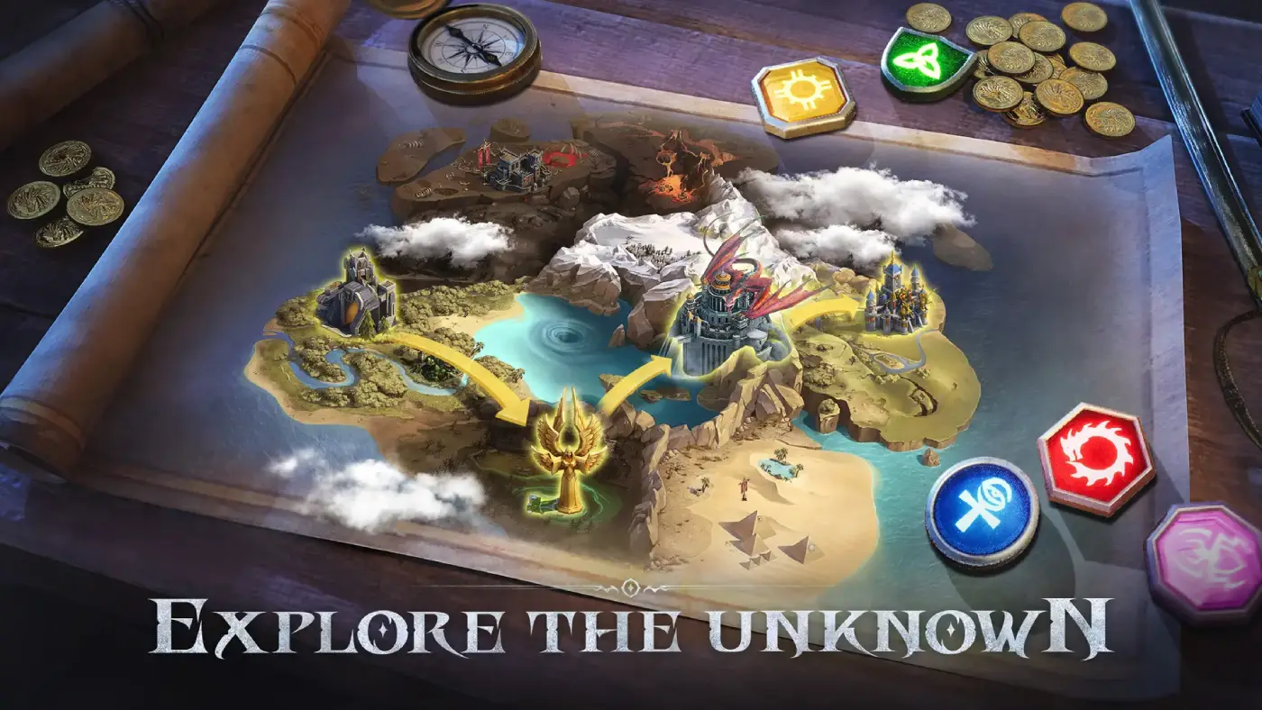Puzzles & Conquest 融合了三消、卡牌和策略玩法移动端游戏 - 游戏截图