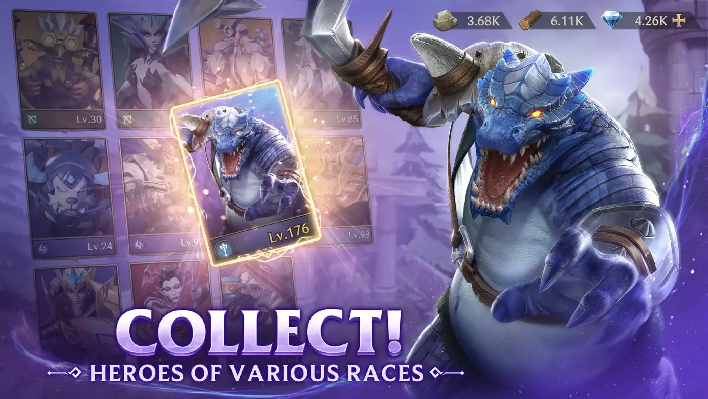 Puzzles & Chaos：Frozen Castle 魔幻题材的移动端三消+策略游戏 - 游戏截图