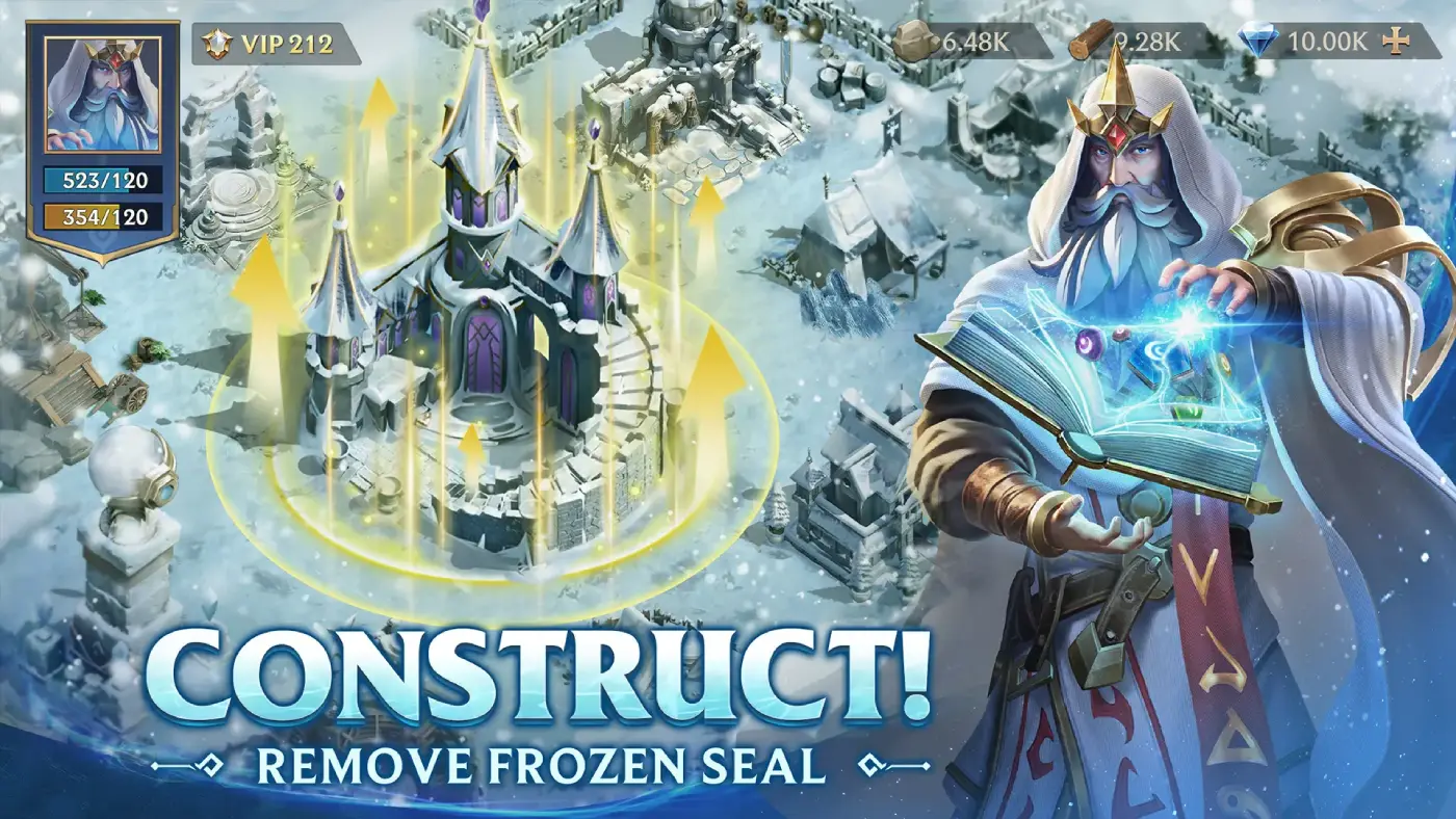 Puzzles & Chaos：Frozen Castle 魔幻题材的移动端三消+策略游戏 - 游戏截图