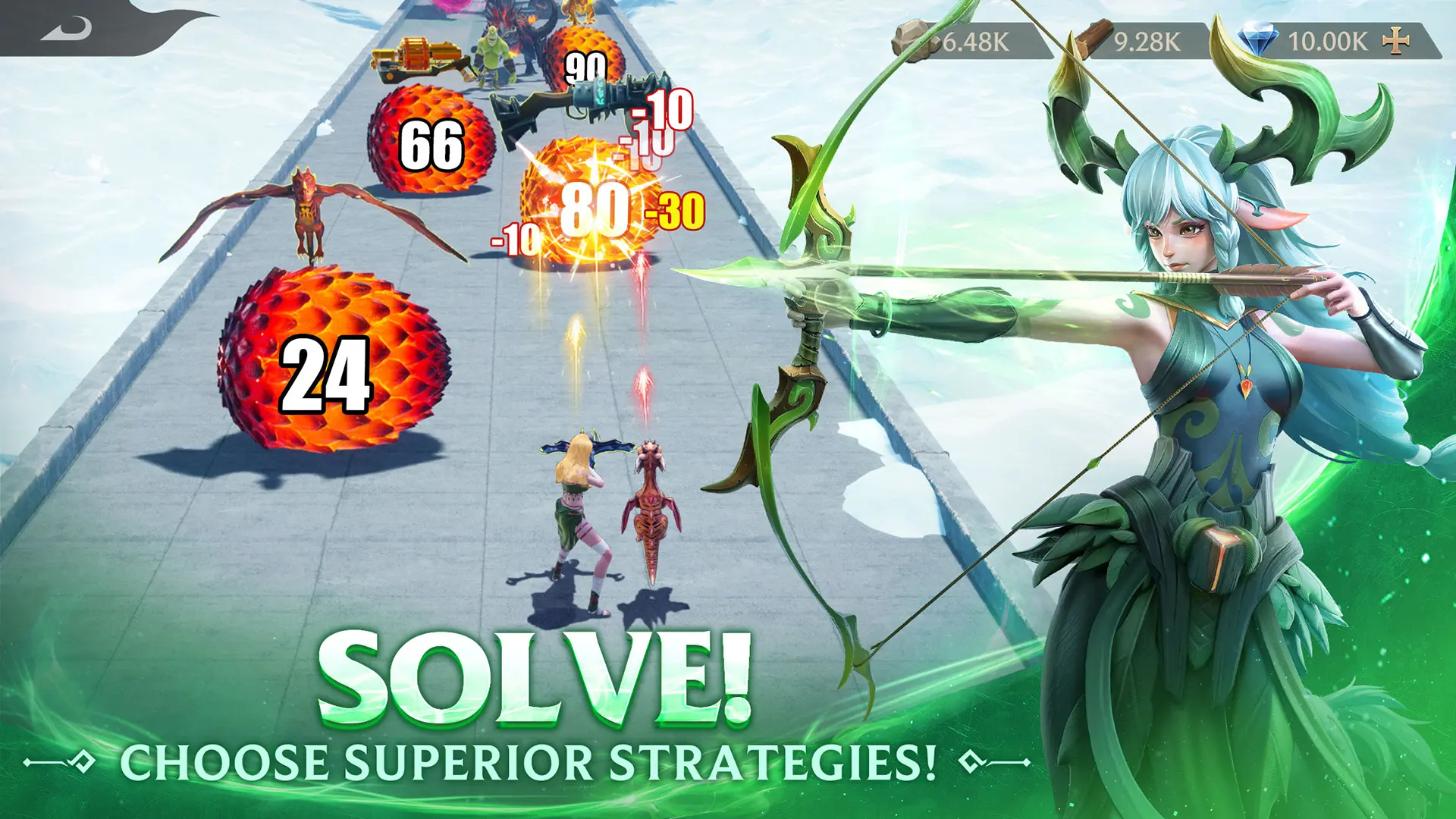 Puzzles & Chaos：Frozen Castle 魔幻题材的移动端三消+策略游戏 - 游戏截图
